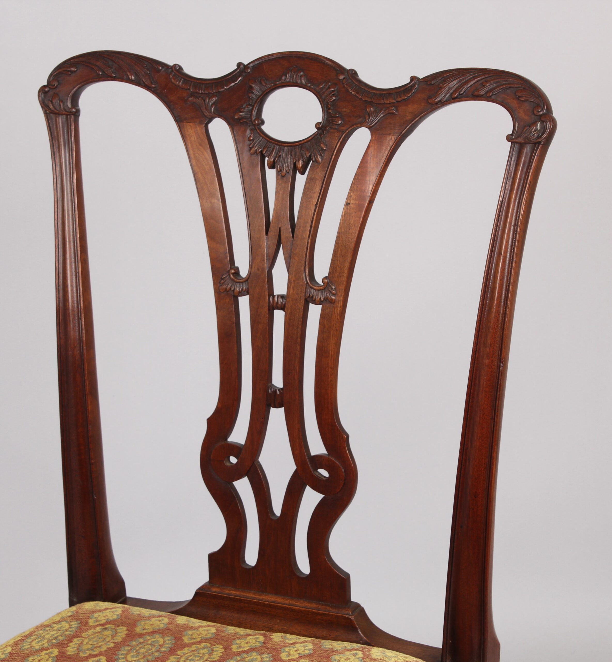 Pair of George III mahogany side chairs