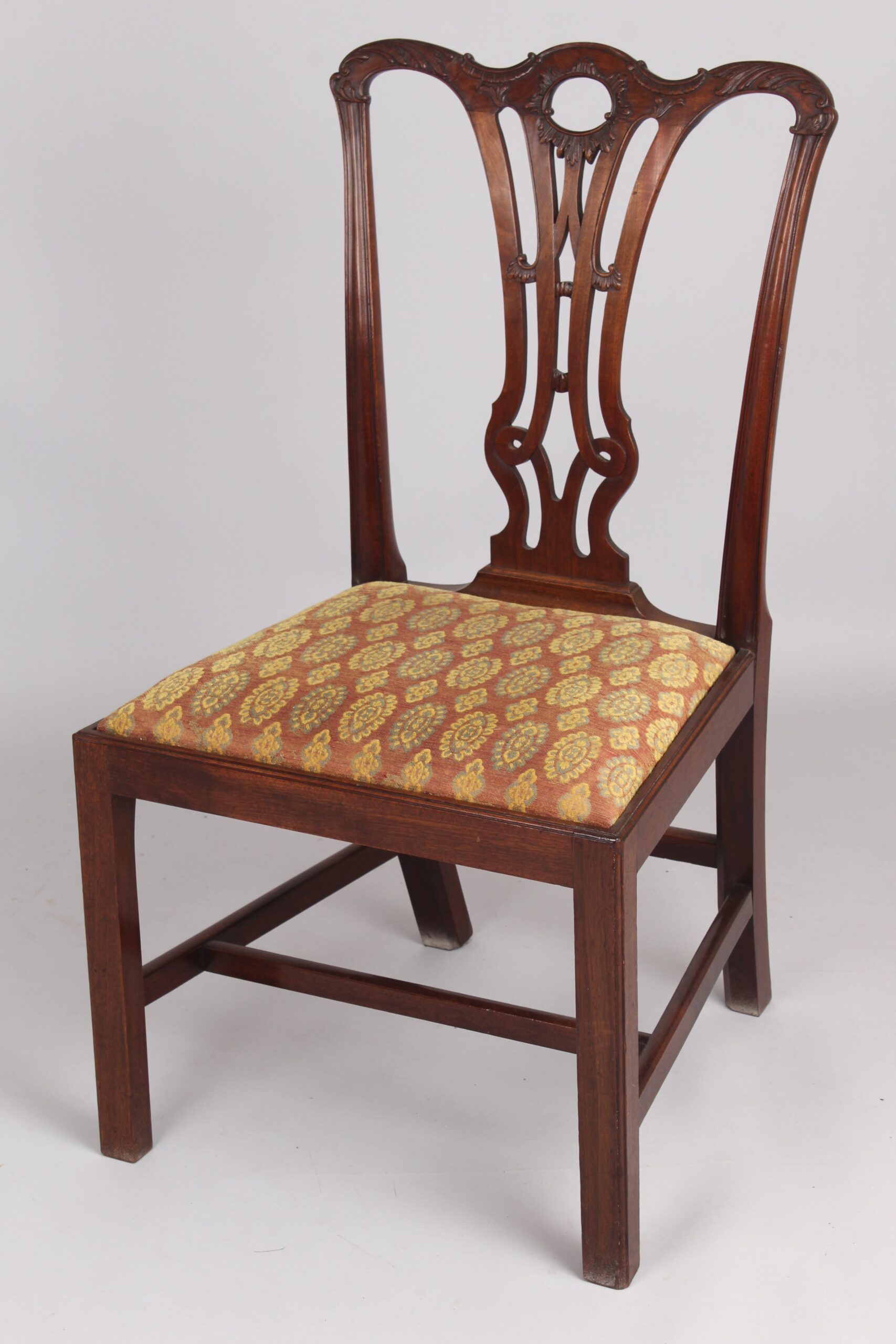 Pair of George III mahogany side chairs