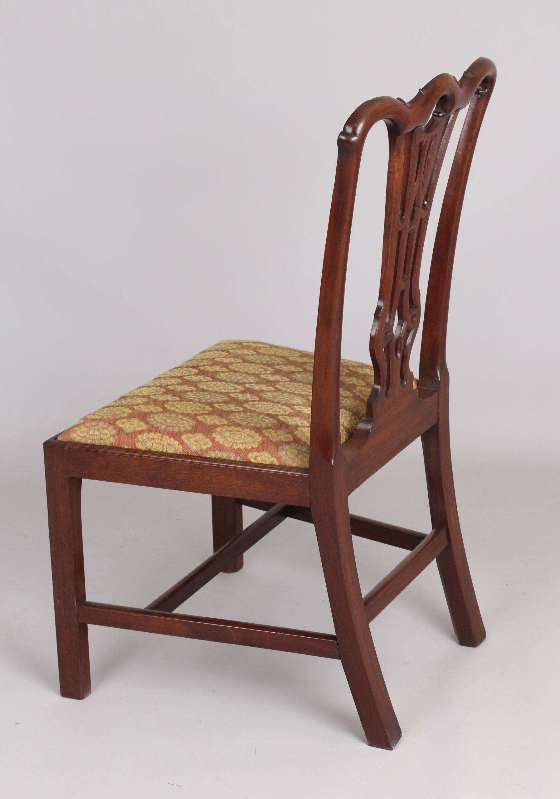 Pair of George III mahogany side chairs