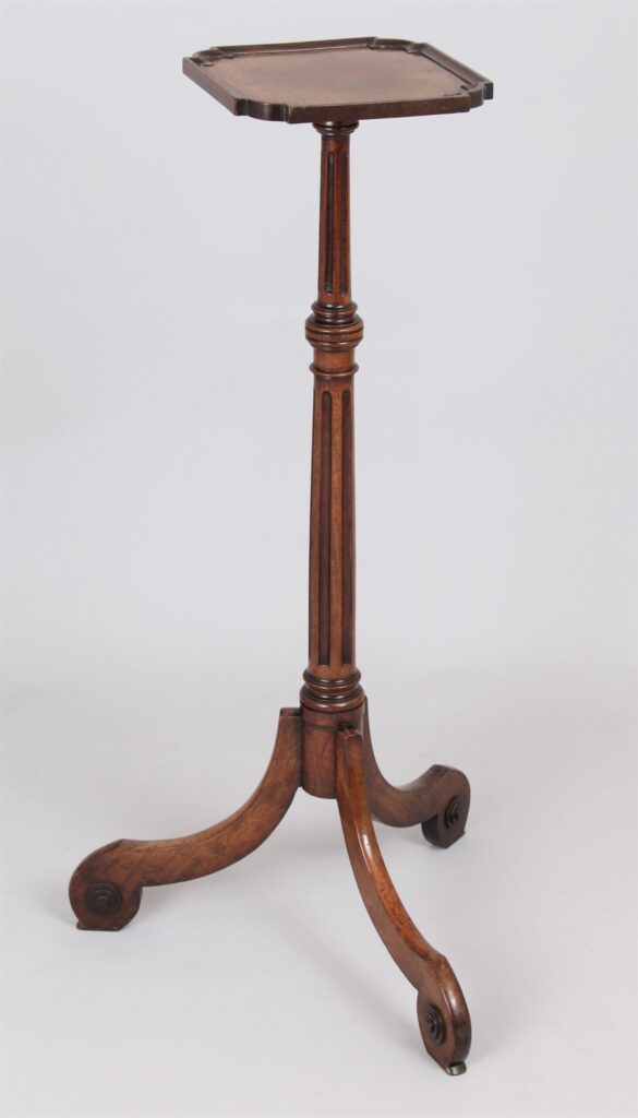 An eighteenth century Dutch walnut torchere