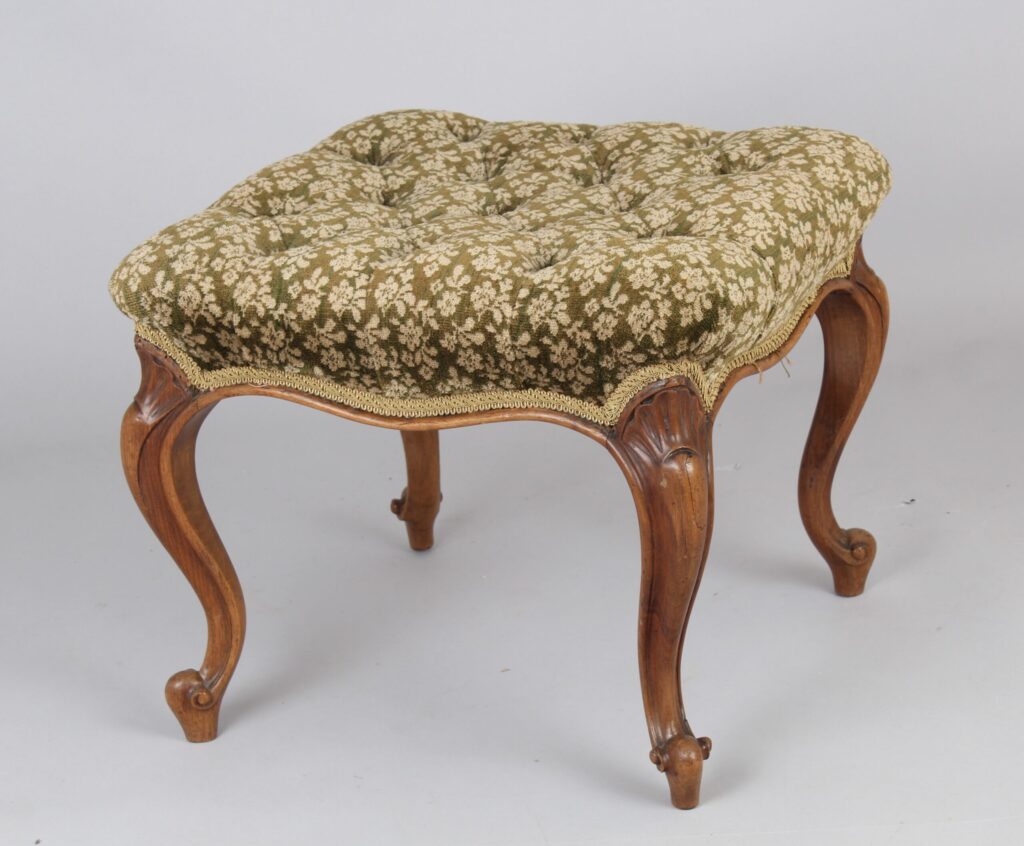 Victorian walnut stool