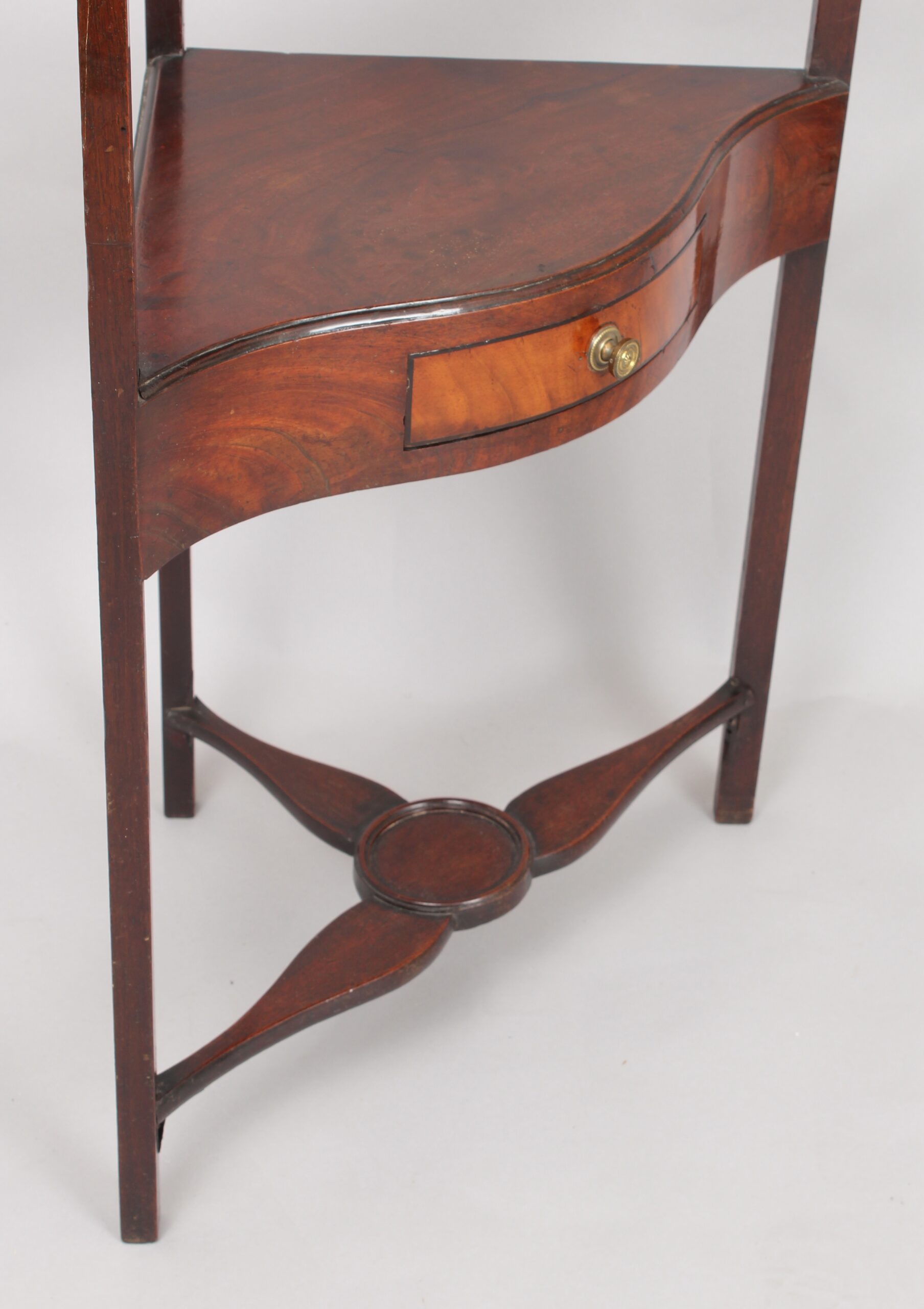 George III period mahogany serpentine-fronted small washstand