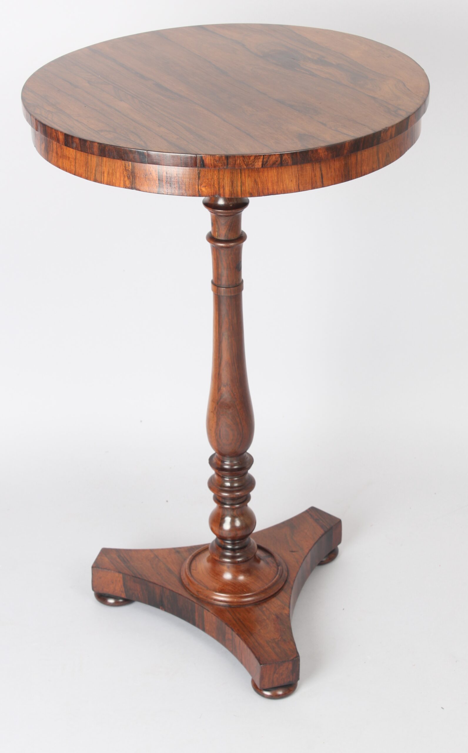 Fine rosewood circular occasional lamp table