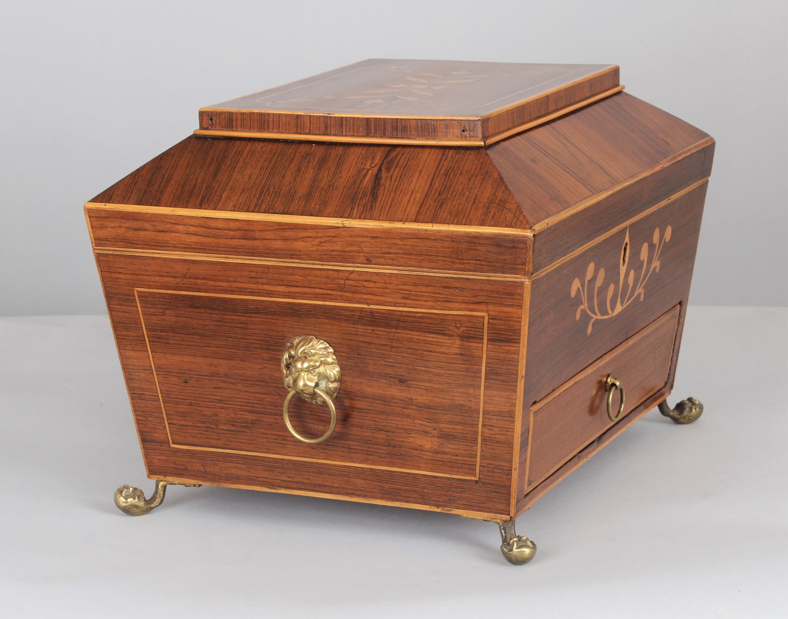 Regency period mahogany work-box