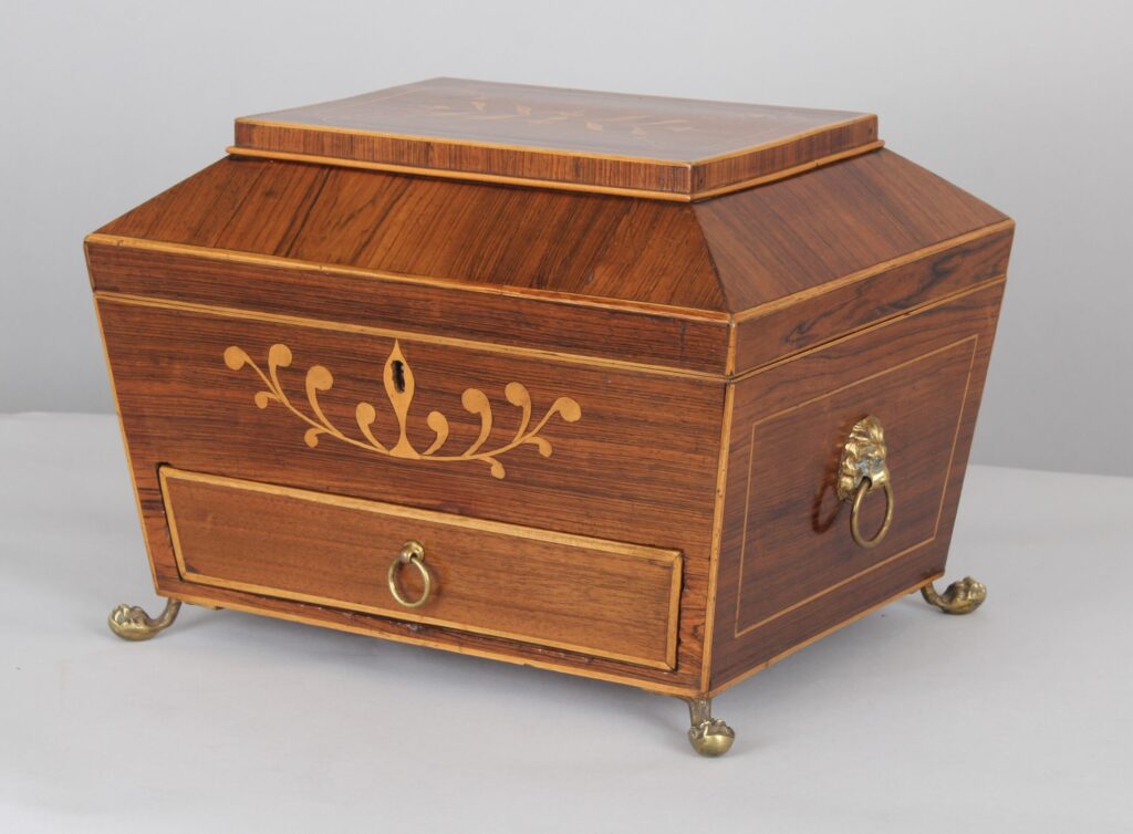 Regency period mahogany work-box