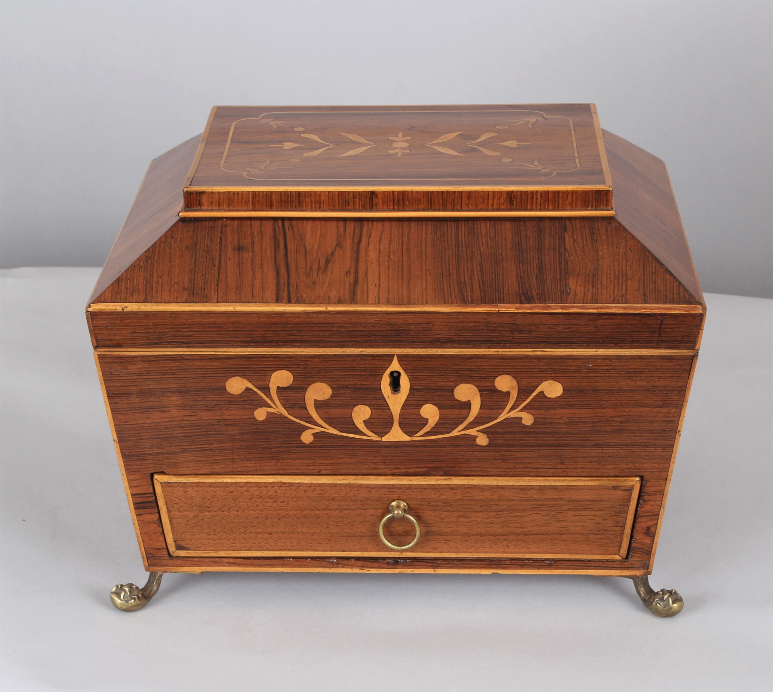 Regency period mahogany work-box
