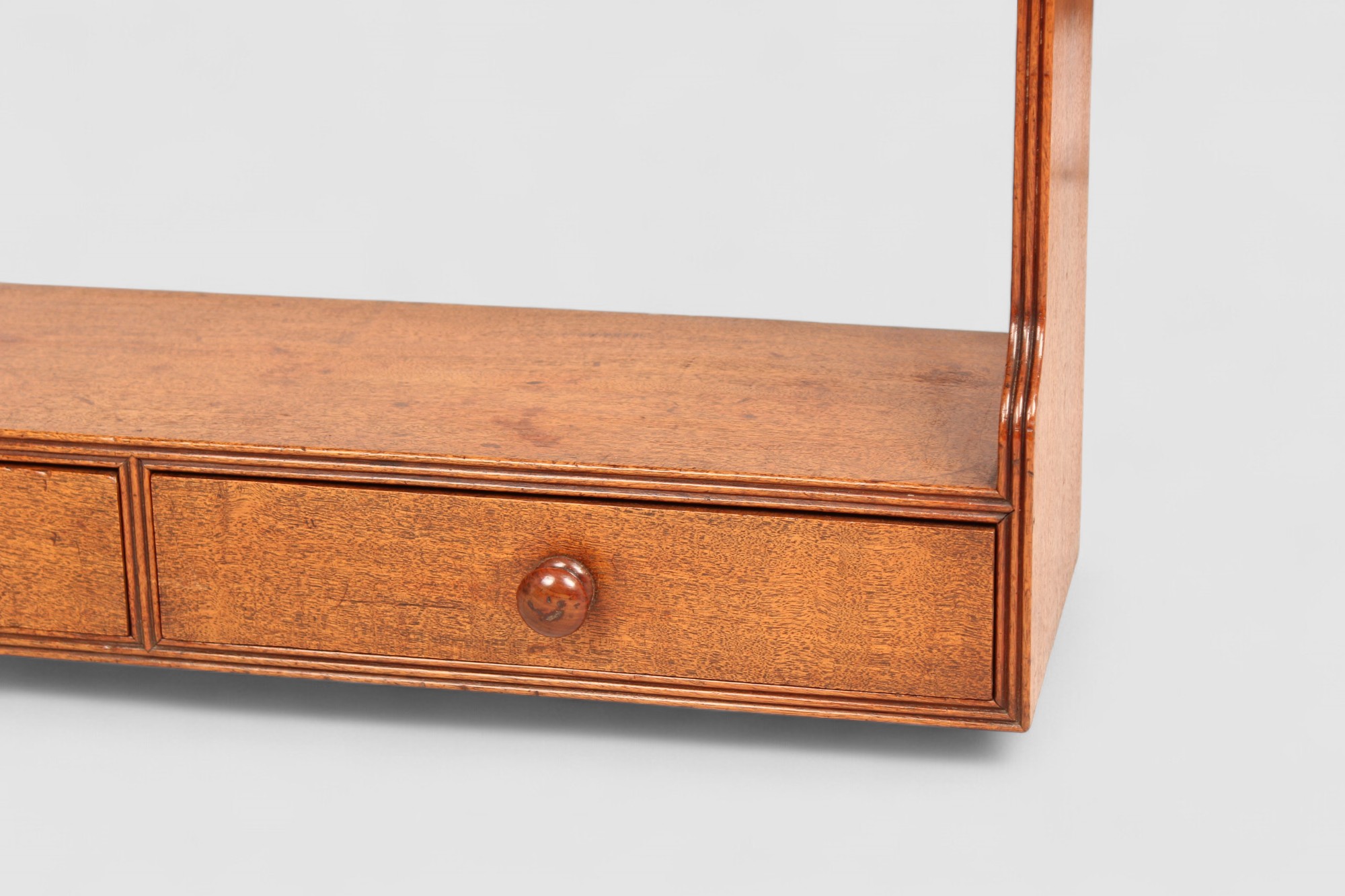 Mahogany graduated hanging wall shelves