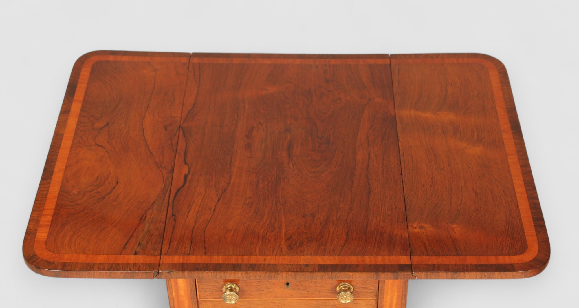 Rosewood Pembroke table with two drop leaves