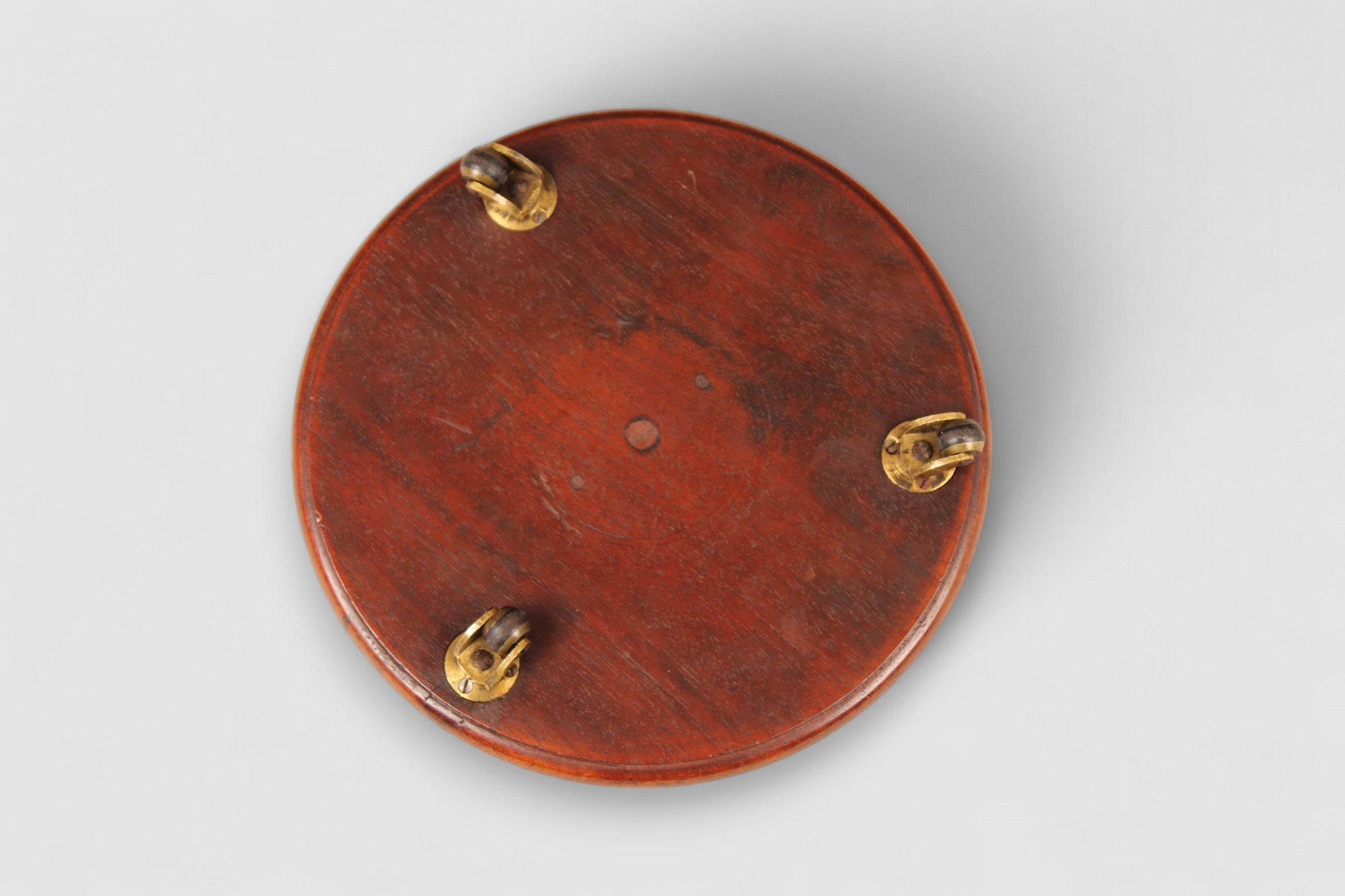 Boldly turned walnut bottle coaster
