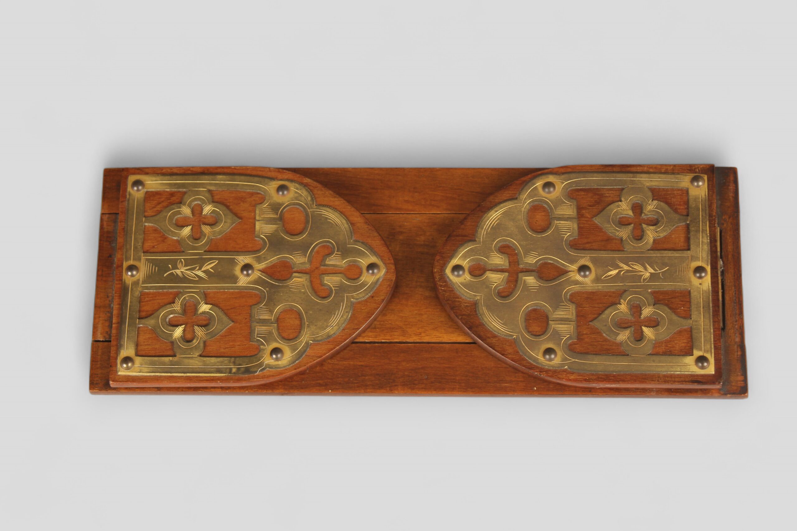 Victorian mahogany Gothic Revival extending book rest